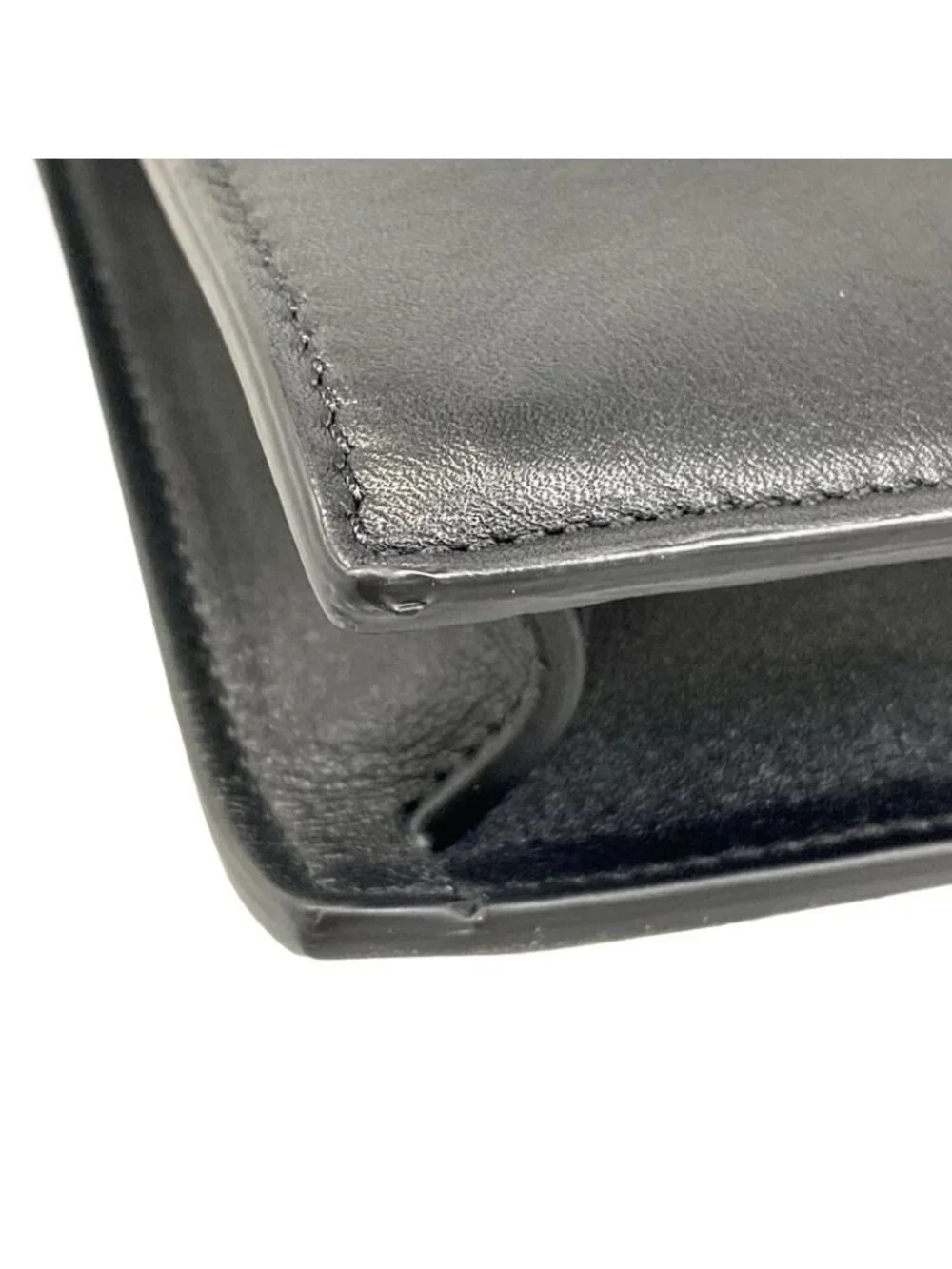 ★SOLD★ Celine Shoulder Bag Clasp Mini Black Leather - Picture 6 of 15